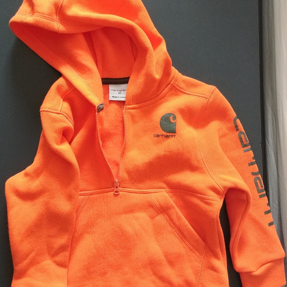 Toddler carhartt 1/2 zip hoodie